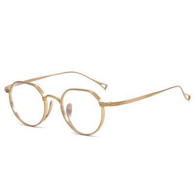 47mm Womens Pure Titanium Photochromic Reading Glasses Retro Polygon  +0.5~6.0
