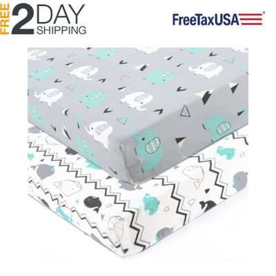 Crib Sheets Set Brolex 2 Pack Portable Crib Mattress Topper For Ebay