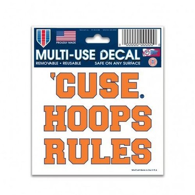 syracuse orange basketball small ultra car decal 3 x 4 new in
