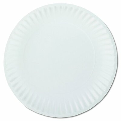10 PACKS : AJM AJMPP9GRA Green Label Paper Plates, Microwavable.