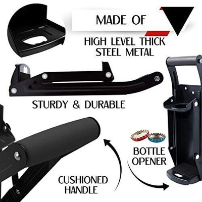 Can Crusher Wall Mounted Aluminum Can Crusher 16oz 12oz 8oz Heavy Duty Black