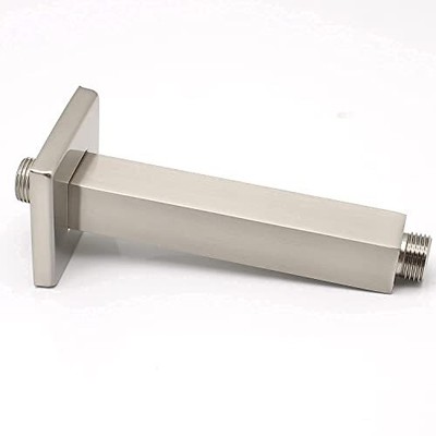 Drettyer Brushed Nickel 6 Inch Ceiling Mounted Shower Arm with Flange Npt 1/2