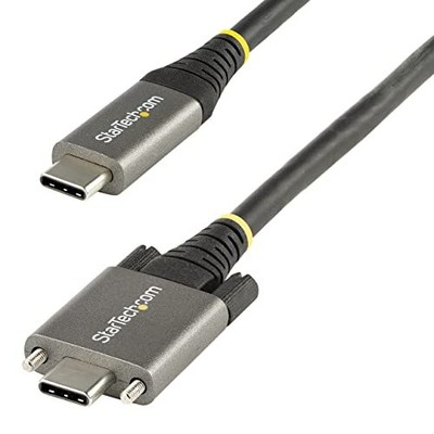 StarTech.com 3ft 1m Side Screw Locking USB C Cable 10Gbps, USB 3.1 Gen 2 Type-C