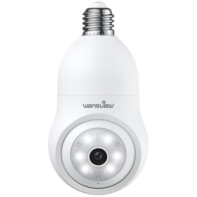  2K Light Bulb Security Camera - 2.4G WiFi Security Cameras 2.4Ghz WiFi 1PACK