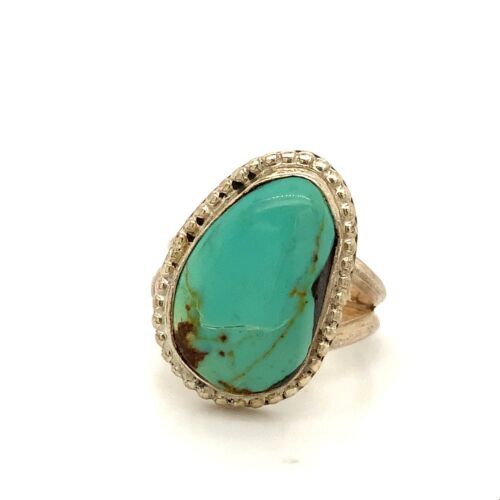 Vintage Sterling Southwest Native American Navajo Royston Turquoise Stone Ring 6