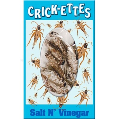 CRICKETS CRICK-ETTES salt and vinegar flavor! edible insects bred for human cons