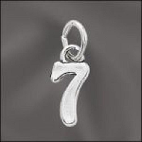 Numero 7 Sette charm in argento sterling .925 x 1 Numeri charms