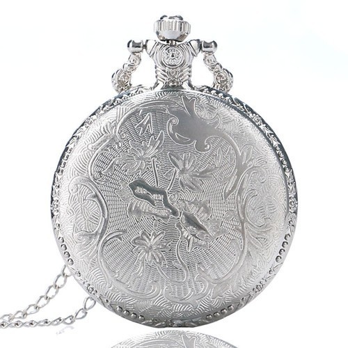 New Fashion Retro Big Face Dial Pocket Watch DAD Gift Long Chain Watch