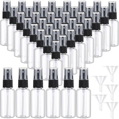 100 Pack 1oz Empty Mini Spray Bottles Liquid Containers for Cosmetics Perfumes