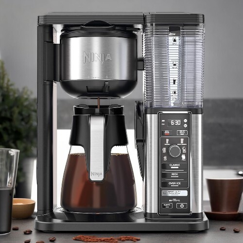 Ninja Specialty Coffee Maker 4 Brew Styles 6 Sizes Frother Glass Carafe Black