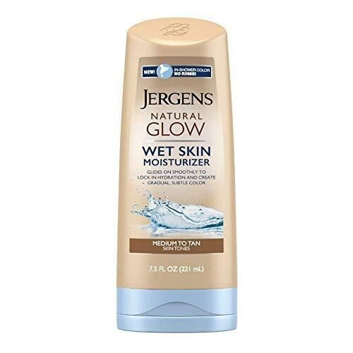 Jergens Natural Glow Wet Skin Moisturizer, Medium to Tan Ski