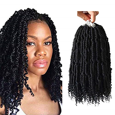 Crochet Spring Twist Hair Pretwisted 14 Inch Bomb Twist Fluffy