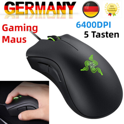 Razer DeathAdder Chroma Gaming Maus RGB Beleuchtet Ergonomisch 5 Tasten Maus
