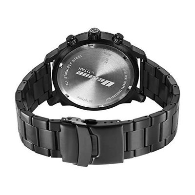 Pre-owned Titan Analog Black Dial Men's Watch-90157nm01