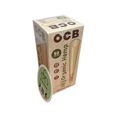 OCB Organic Cones 1 1/4 Unbleached Pre-Rolled Cones 84mm (50ct Cone Tower)