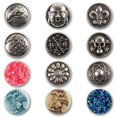 Chunks Druckknopf Clicks Snap Bead Buttons für Chunks Leder Armband Druckknöpfe