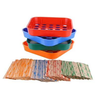 Coin Sorters Tray & Coin Counters   4 Color-Coded Coin Sorting Tray Bundled with