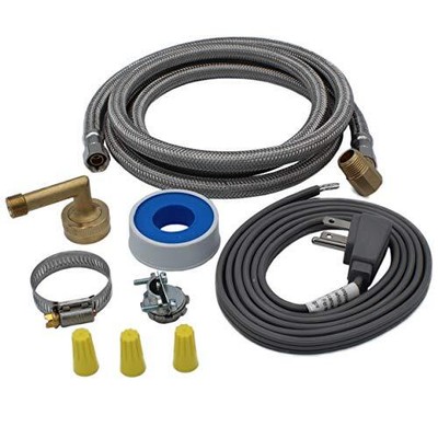 D 6572 Universal Dishwasher Install Kit 6 Feet Stainless Hose 6 Feet Power Cable