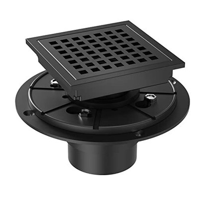 6 Inch Square Shower Floor Drain Stainless Steel Shower Drain Cover with Flange
