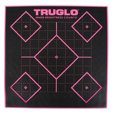 Truglo Tru-See 5 Diamond Adhesive Splatter Target 12 x 12 In Pink 6Pk TG14P6