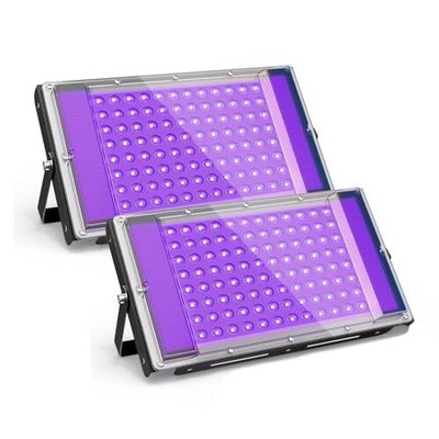 2 Pack 100W Black Light, UV Light, Black Lights for Glow Party, IP66 Waterpro...