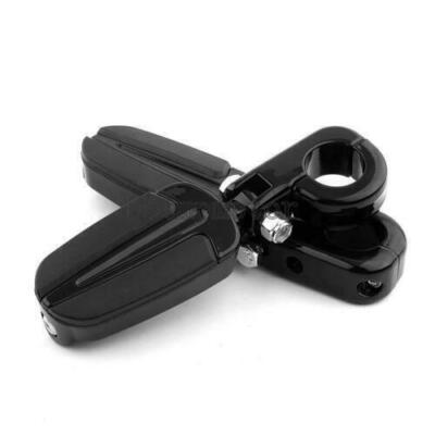 2X Black Motorcycle Bike 1.25" Highway Foot Pegs Rest Pedals for Harley-Davidson