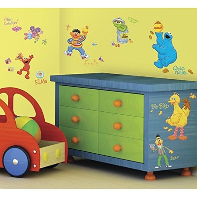 RoomMates RMK1384SCS Sesame Street Peel amp Stick Wall Decals New