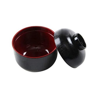Operitacx Oatmeal Bowl 2Pcs Japanese Miso Bowls with Lid Traditional Ramen Bo...