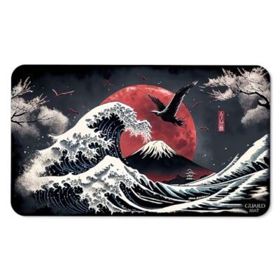 GuardMat - Waves of Tohoku (Bordi Cuciti) - Tappetino per Carte Magic - Tappeto 