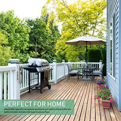 ELITRA Wall Mounted Outdoor Cigarette Butt Receptacle (Silver)