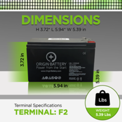 APC BE750G Battery Replacement 750VA, True High-Rate UPS Battery, 2 YR Warranty