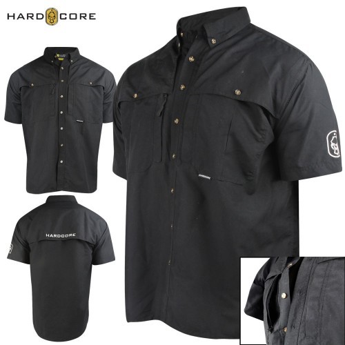 

Рубашка-руководитель для рыбалки Hard Core Pro с вентилируемой сеткой на спине — черный цвет — НОВИНКА!