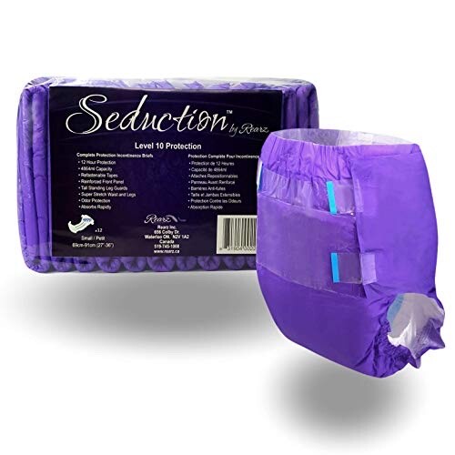 Rearz Violet Seduction Nighttime Brief Medium (1 Pack of 12 Diapers)