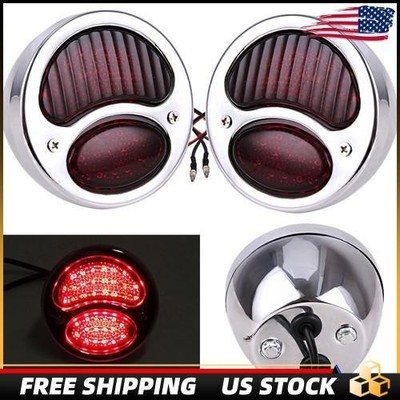 2PCS Vintage LED Custom Hot Rat Street Rod Tail Light For Ford Model A