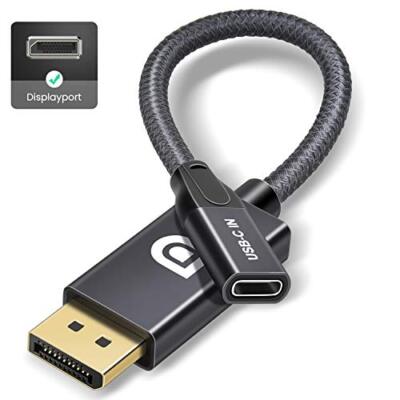 USB C Female to DisplayPort Male Cable Adapter,Bi-Directional USB Type C 3.1 ...