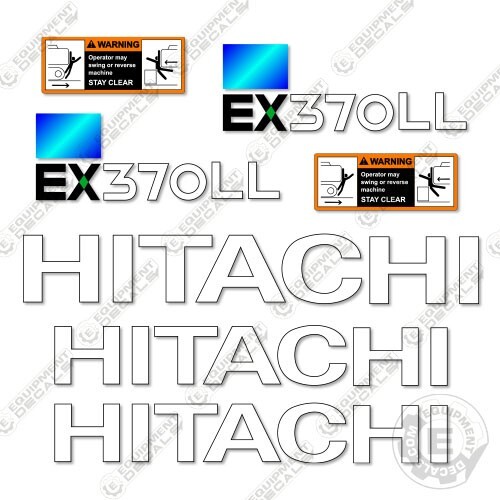 Fits Hitachi EX370LL Decal Kit Excavator Equipment Decals 7 - Year Vinyl!