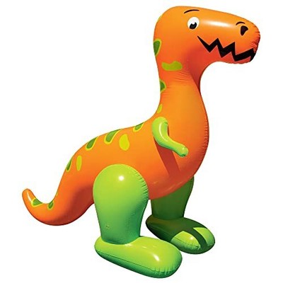 T-Rex Terror Mondo Sprinkler, Length: 96 in, Width: 80 in, Inflatable Outdoor...