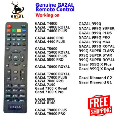 Gazal Receiver Remote Control Genuine working on 4000, 7000, 7100, 8000, 9000