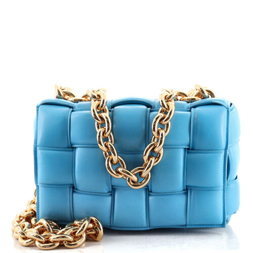 ★超特価★BOTTEGA VENETA★ Mini Intrecciato Crossbody Blue Barrel Intrecciato leather crossbody bag in blue - Bottega