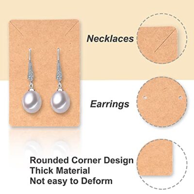 100 Pcs Earring Display Cards with 100 Jewelry Packaging for Earrings Necklace