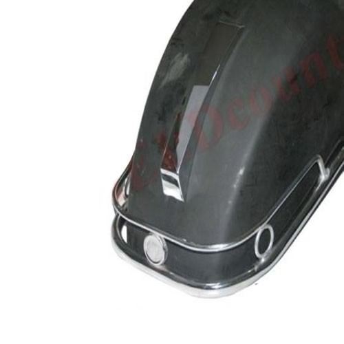 Vespa Front Mudguard Bare Metal + Crest & Bumper Combination PX PE LML NV T5  