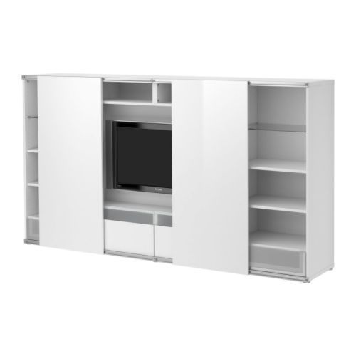 Ikea White High Gloss Besta Sliding Doors x 2 in Richmond, London