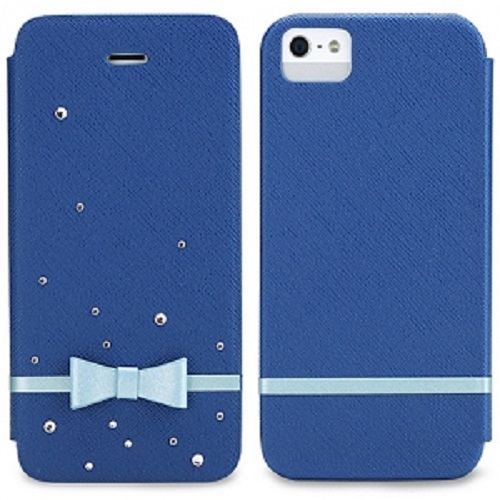 8THDAYS CUSTODIA FLIP CASE MONROE'S STAR SERIES per APPLE IPHONE 5 5G 5S BLU