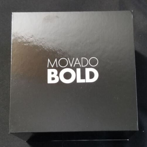 Pre-owned Movado Bold Evo Watch Silver Dial & Hands Mesh Ip Bracelet 3600902