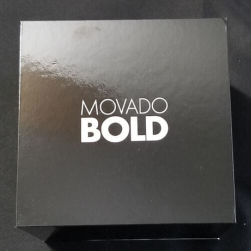 Pre-owned Movado Bold Evo Watch Brushed Case Silvel Dial & Hands Mesh Ip Bracelet 3600902