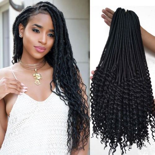 20 Faux Locs Micro Dreadlocks Curly End Twist Crochet Braid