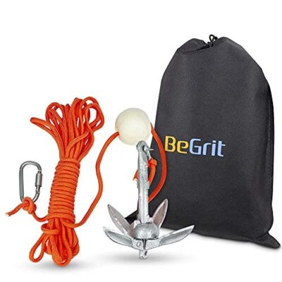 ISURE MARINE Kayak Anchor Kits 0.53lb (240g) Portable Folding Anchor Buoy Kit Canoe Kayak Raft