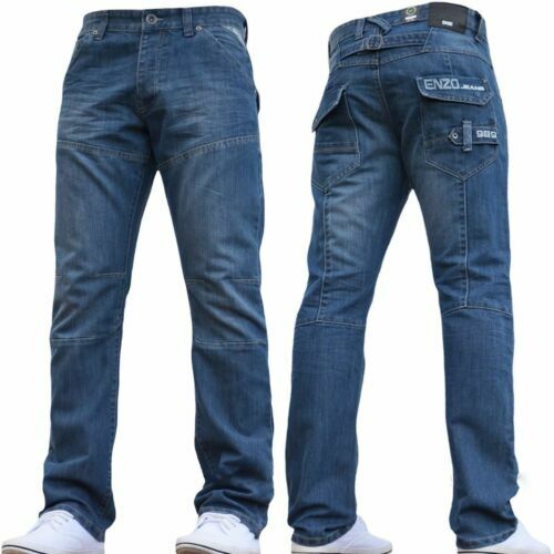 Salopette Uomo 989Zé ENZO - Jeans Denim Blu Con Tasche Da Lavoro, Taglie 30-50 - Foto 10