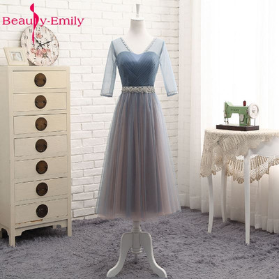 V Neck Dresses Wedding Elegant A Line Tulle Pink Party Gowns  Wedding Prom Dress