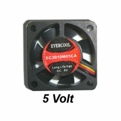 EverCool  DC5V 30mm X 30mm X 10mm Case Cooler Cooling Fan, 3Pin EC3010M05CA